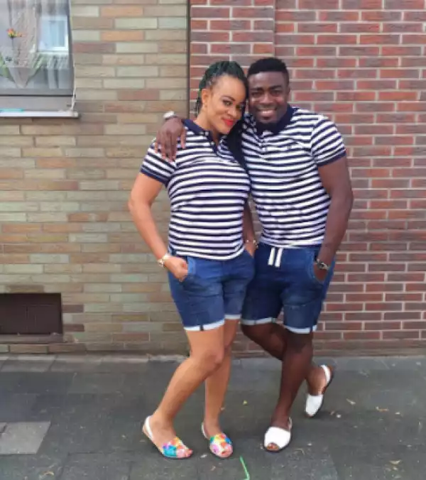 Nollywood Actress, Uche Nnanna-Maduka, Son And Her Hubby Step Out In Matching Outfits